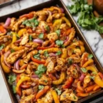 sheet pan chicken fajitas