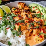 coconut chicken rice bowl