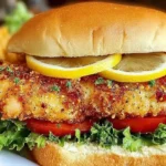crispy lemon pepper chicken sandwich
