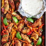 sheet pan chicken fajitas