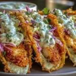 smash chicken tacos