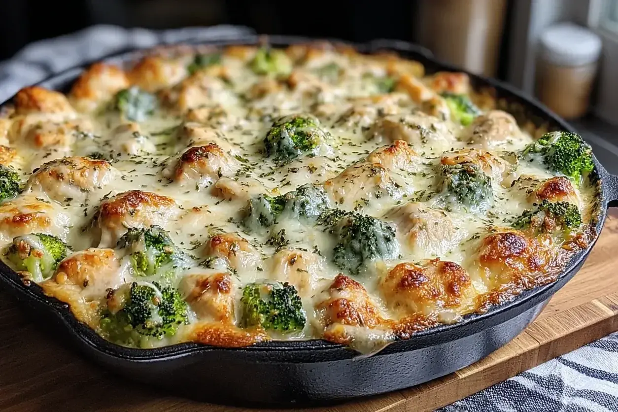 keto chicken alfredo bake