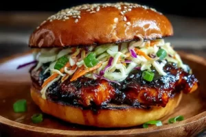 Korean BBQ chicken sandwich