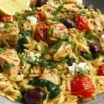 Mediterranean chicken orzo