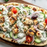 Greek chicken flatbread recipe
