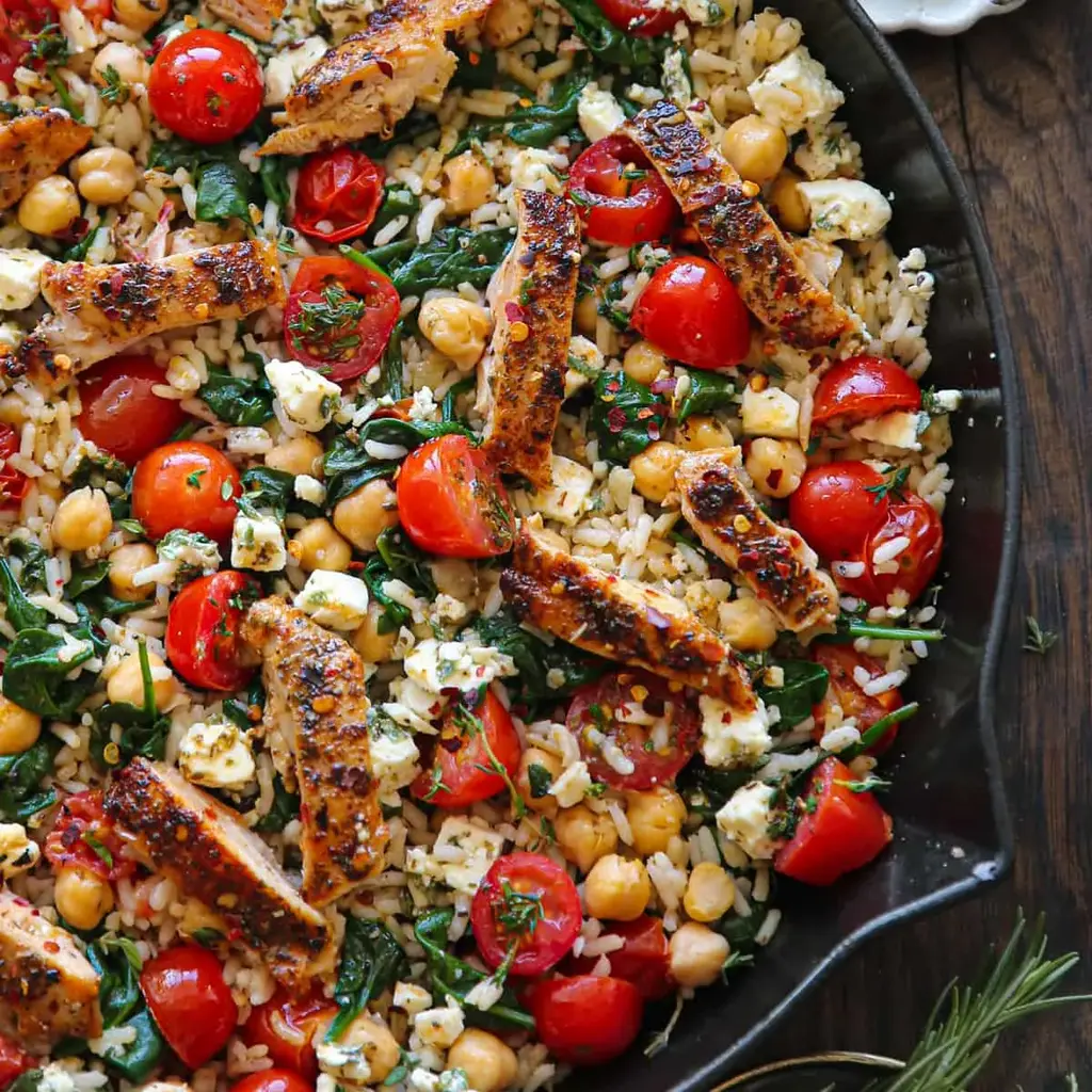 greek chicken and lemon rice