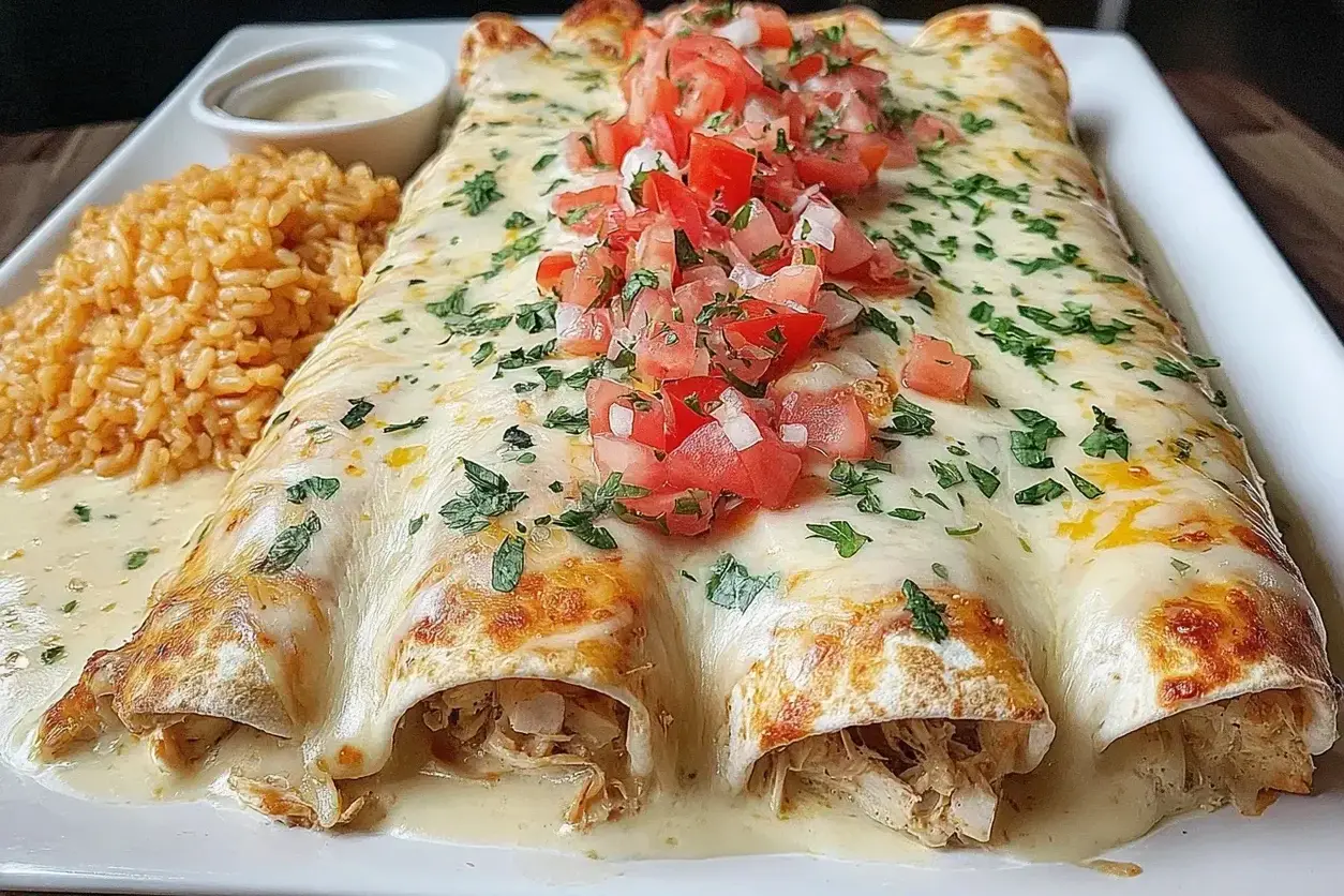 Queso Chicken Enchiladas