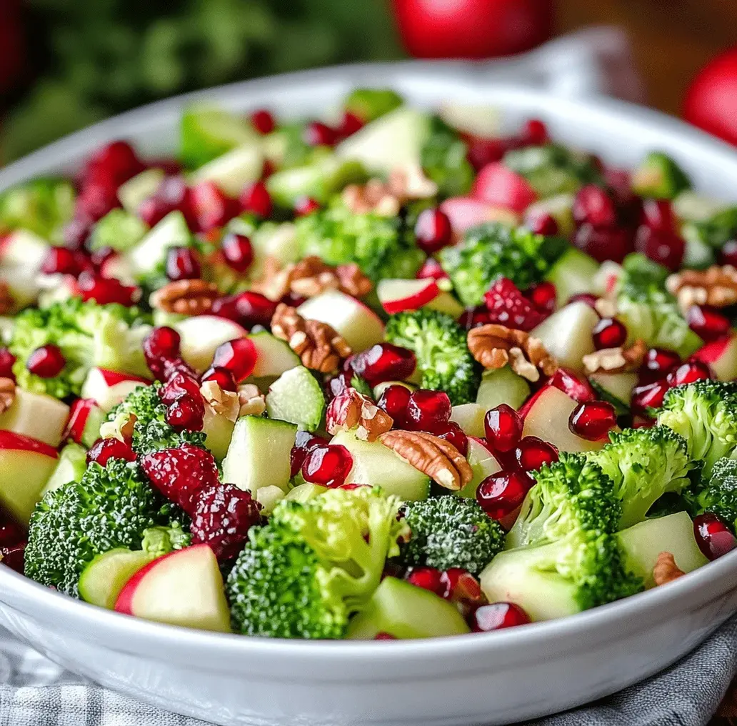 Festive Broccoli Salad with Honeycrisp Apples Delight