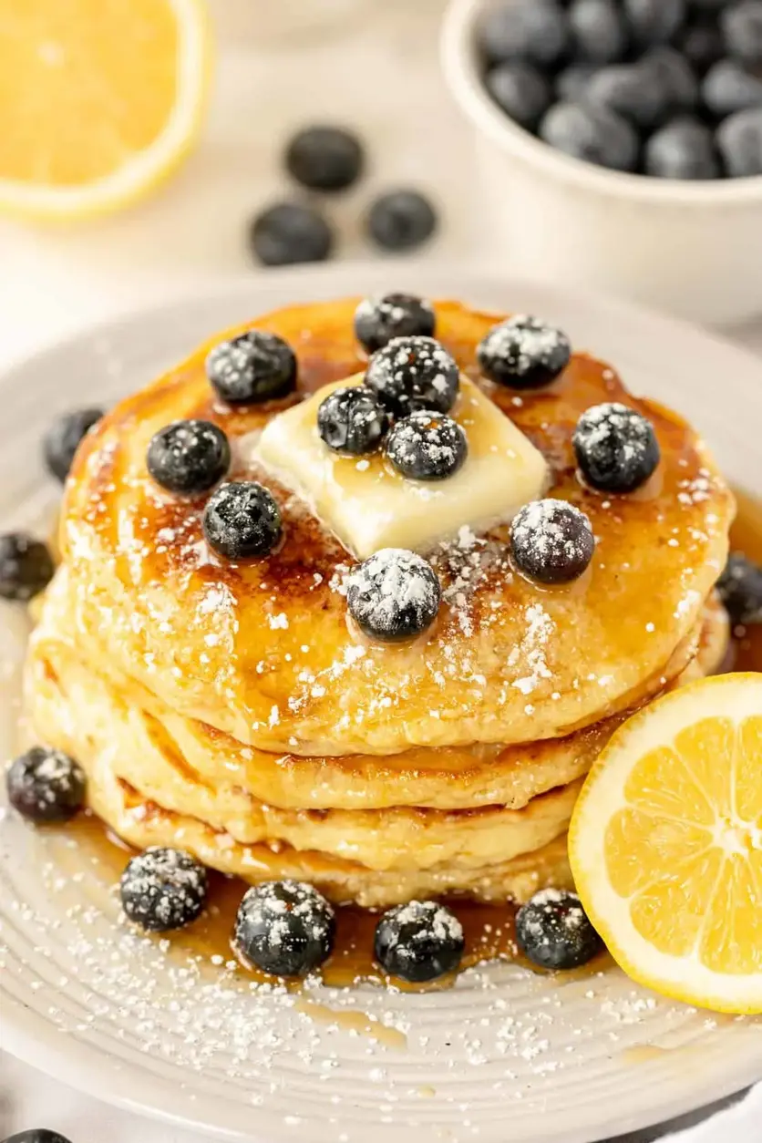 Lemon Ricotta Pancakes (SUPER easy to make!)